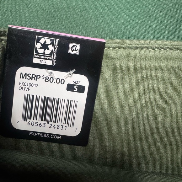 Express Sage Green Ponte Pants - Picture 4 of 5